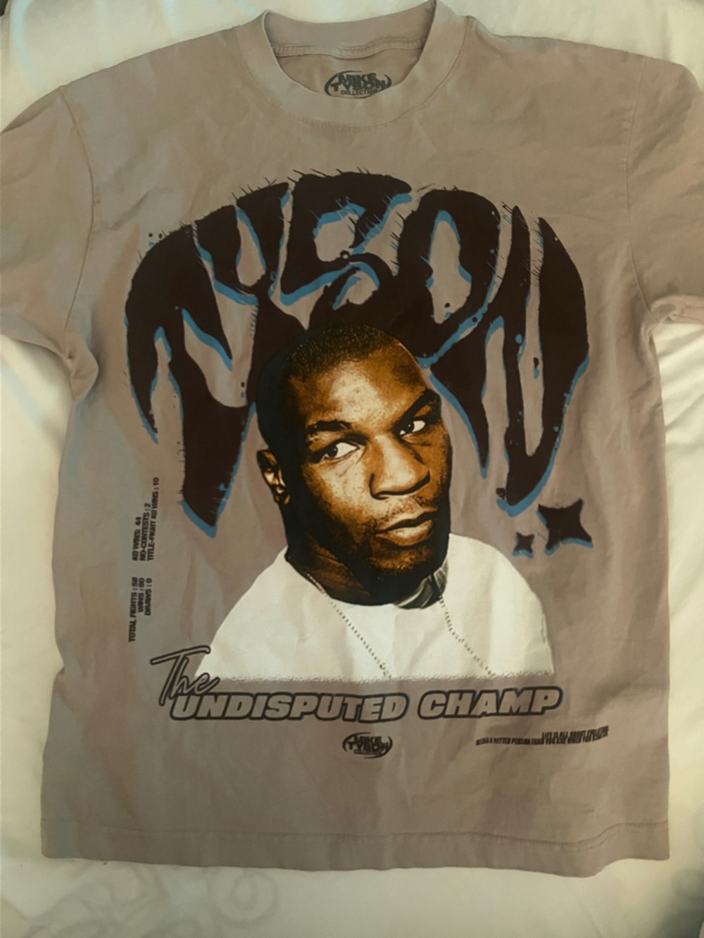 Mike Tyson The Undisputed Champ Graphic Tee - tan